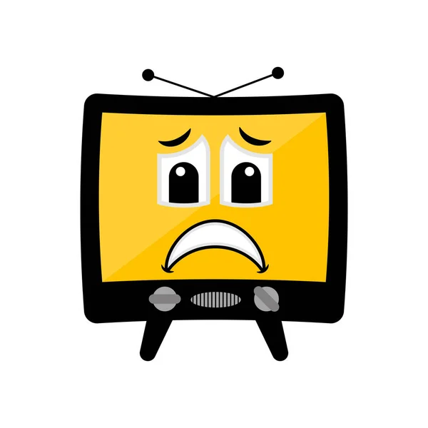 Aislado triste tv emote — Vector de stock