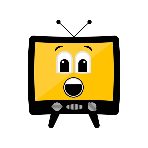Isolated surprised tv emote — Stock Vector