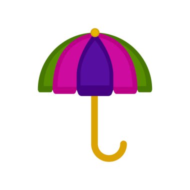 İzole plaj şemsiye simgesi