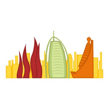 Renkli cityscape Dubai