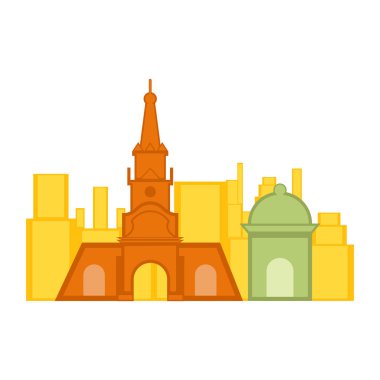 Cartagena renkli cityscape
