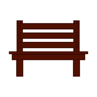 İzole ahşap Bank simgesi