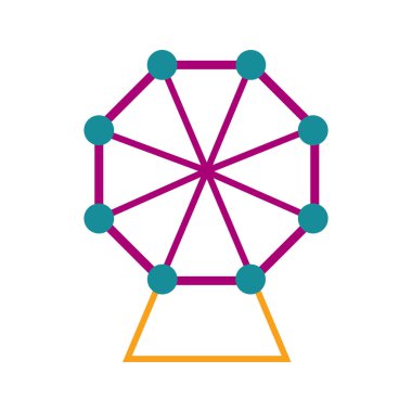 İzole dönme dolap simgesi
