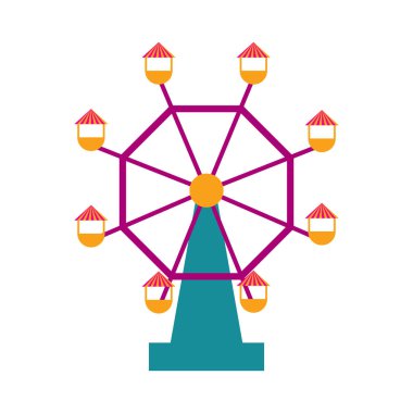 İzole dönme dolap simgesi