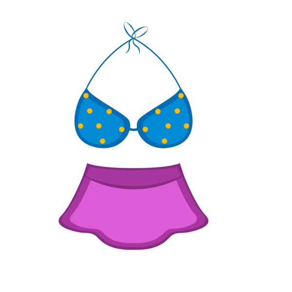 Icono aislado del bikini de verano — Archivo Imágenes Vectoriales