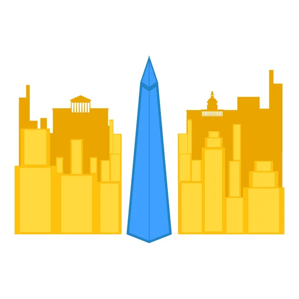 Färgade stadsbilden i Washington city — Stock vektor