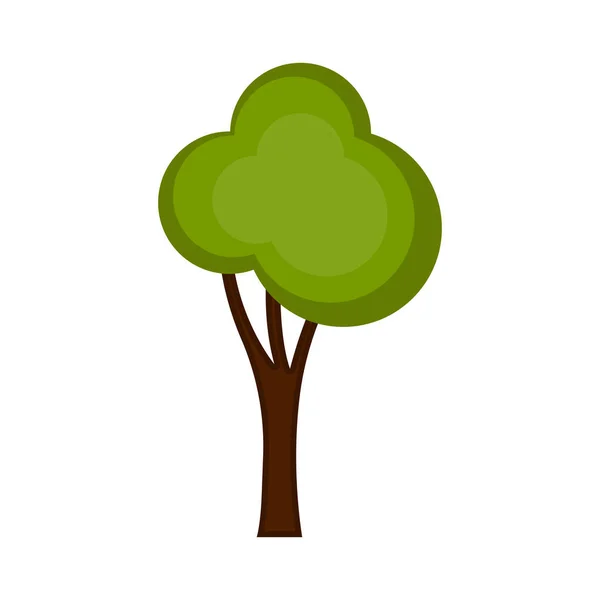 Изолированная иконка цветного дерева — стоковый вектор