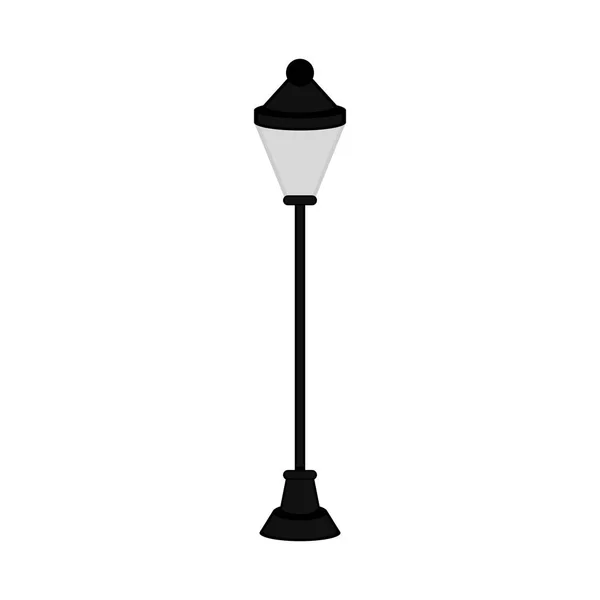 Ícone de lâmpada pública isolada — Vetor de Stock