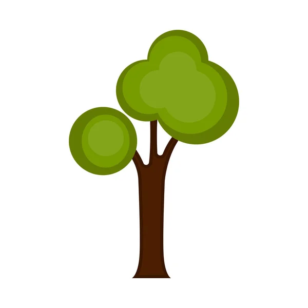 Изолированная иконка цветного дерева — стоковый вектор