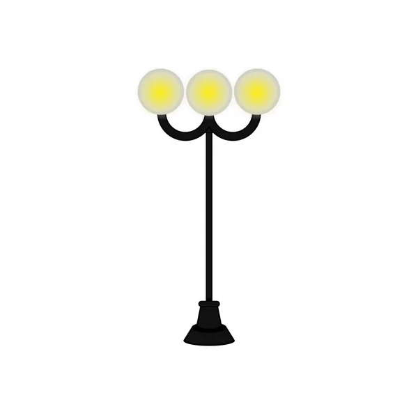 Isolée icône de lampe publique — Image vectorielle