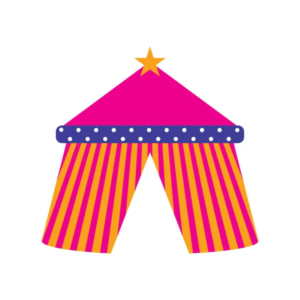 Isolated carnival tent icon — Stock Vector