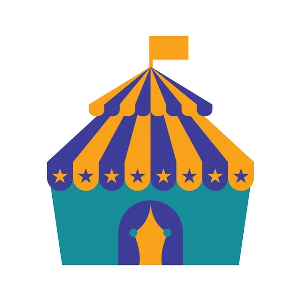Isolé icône de tente de carnaval — Image vectorielle