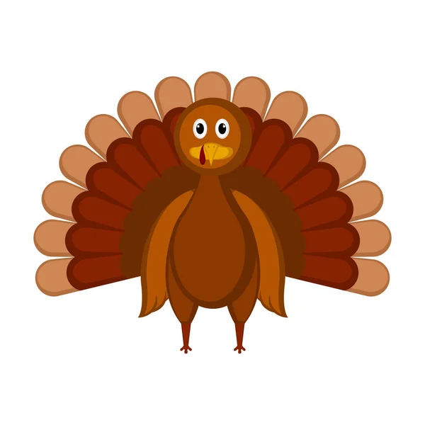 Isolated colored turkey icon — Stock Vector