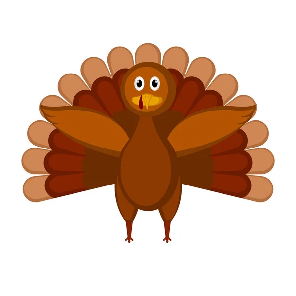 Isolated colored turkey icon — Stock Vector