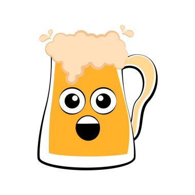 Renkli sürpriz bira kupa simgesi