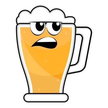 Renkli kızgın bira cam kutsal kişilerin resmi