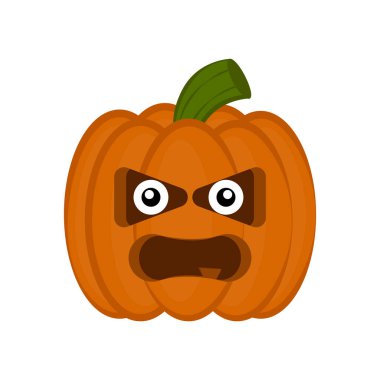 Kızgın halloween balkabağı çizgi film karakteri