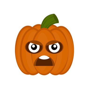 Kızgın halloween balkabağı çizgi film karakteri