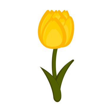 İzole Lale çiçek simgesi