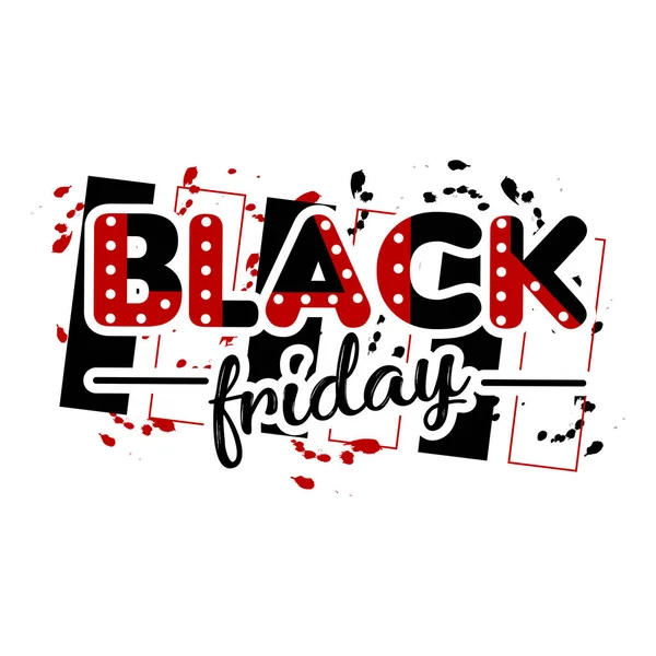 Isolated retro black friday label — Stock Vector