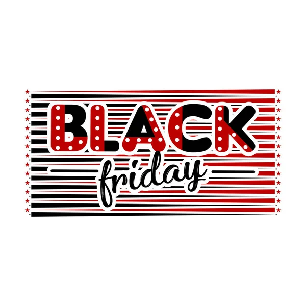 Isolated retro black friday label — Stock Vector