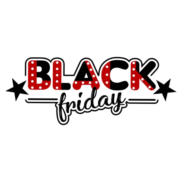 Isolated retro black friday label — Stock Vector