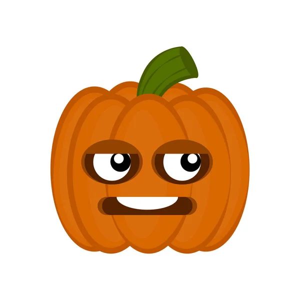 Disgustato Halloween zucca personaggio dei cartoni animati — Vettoriale Stock