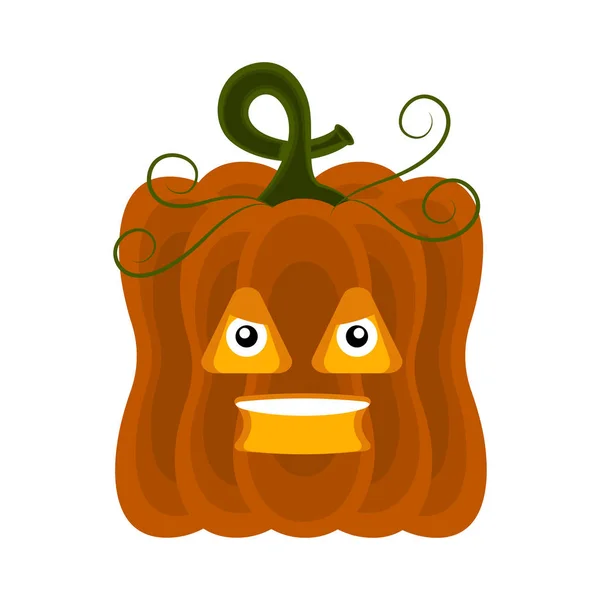 Colère Halloween citrouille personnage de dessin animé — Image vectorielle