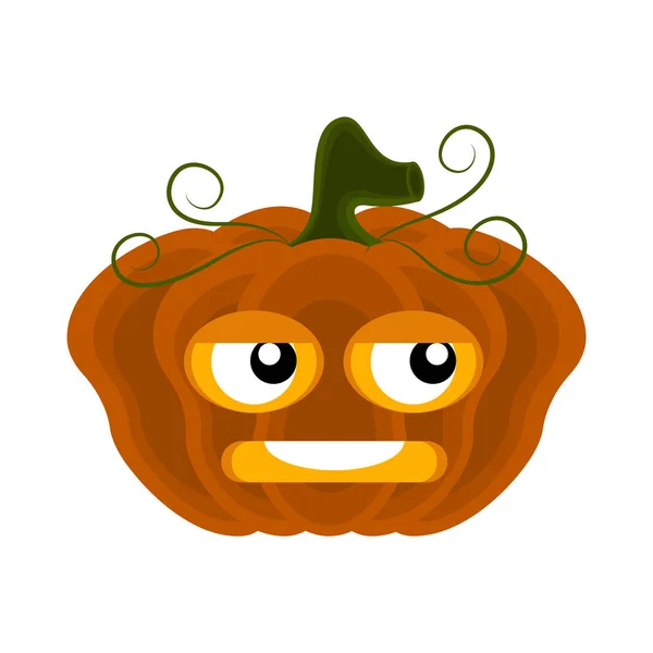 Dégoûté personnage de dessin animé de citrouille d'Halloween — Image vectorielle