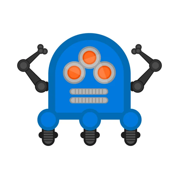 Juguete robot lindo aislado — Vector de stock