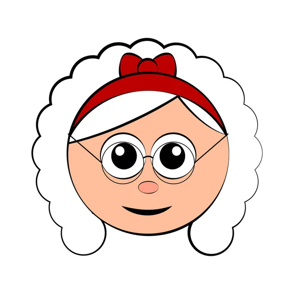 Christmas Mrs. Claus avatar — Stock Vector