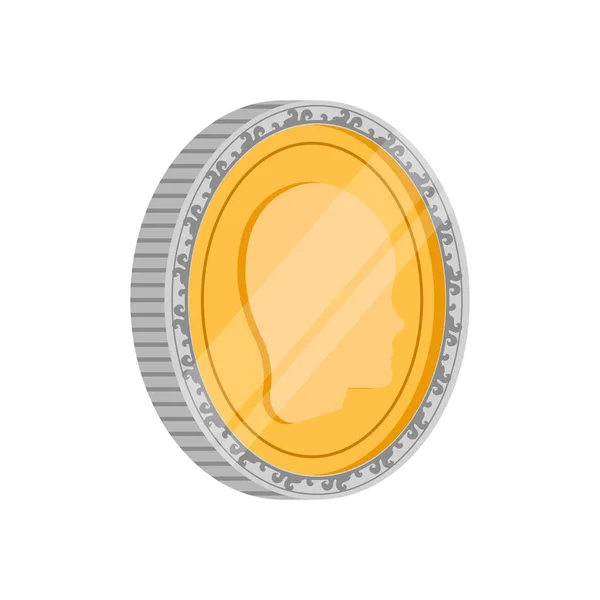 Icono de moneda de oro aislado — Archivo Imágenes Vectoriales