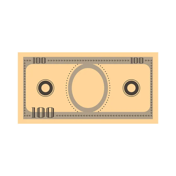 Ícone de fatura de moeda isolada — Vetor de Stock