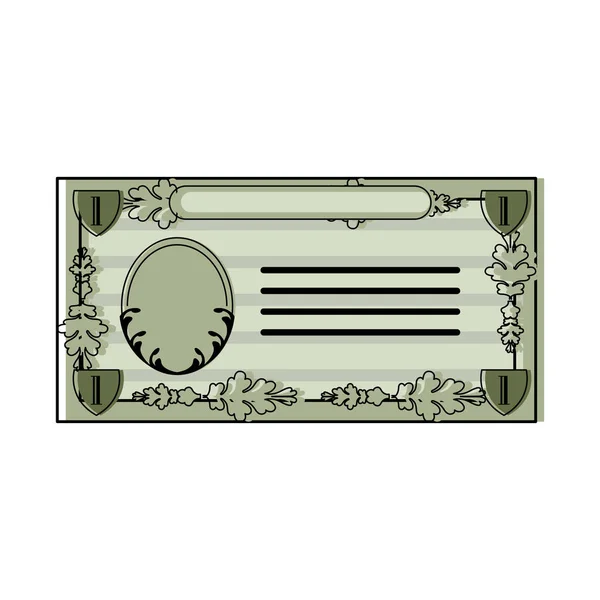 Isolée icône de billet de monnaie — Image vectorielle