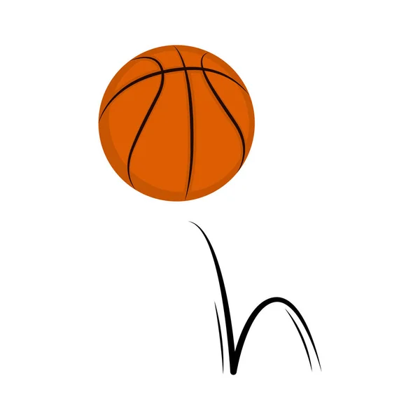 Piłkę do koszykówki na białym tle z efektem odbicia — Wektor stockowy