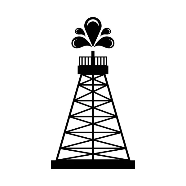 Izolované ropné věže ikona — Stockový vektor