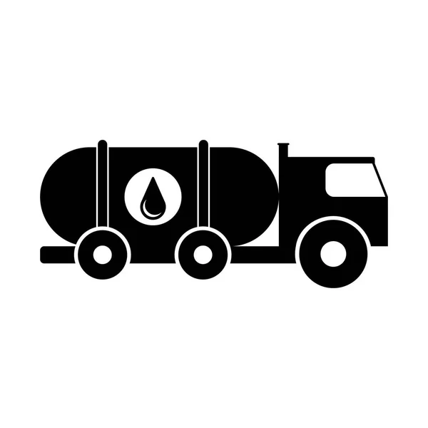 Значок ізольованої нафтової вантажівки — стоковий вектор
