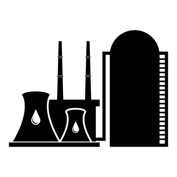 Isolated oil energy plant icon — Stock Vector