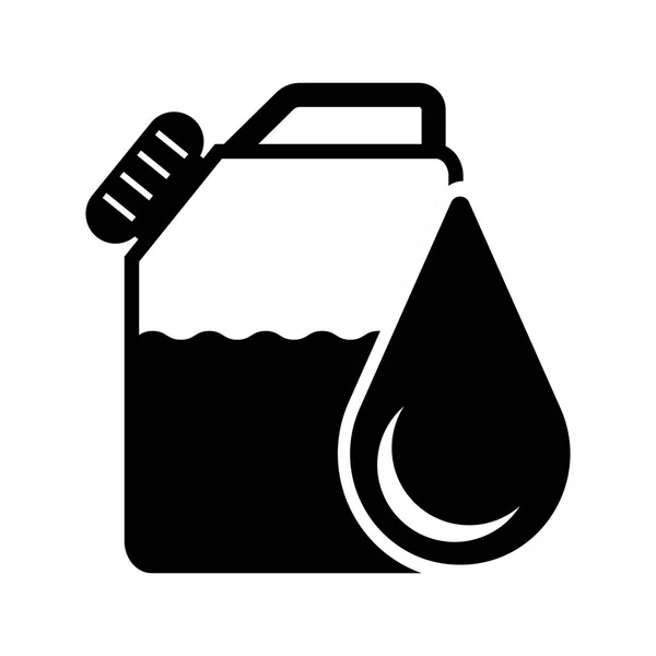 Icono de contenedor de galón de aceite aislado — Vector de stock