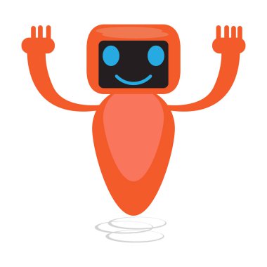 İzole şirin robot oyuncak