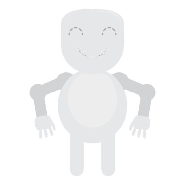 İzole şirin robot oyuncak