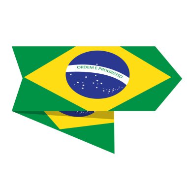 Brezilya bayrağı bir etikette