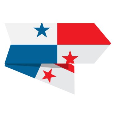 Panama bayrağı bir etikette