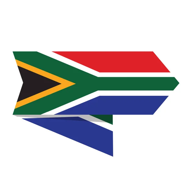 Bandeira da África do Sul em um rótulo — Vetor de Stock