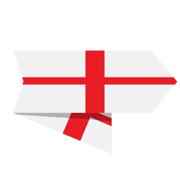 Flagge Englands auf einem Etikett — Stockvektor