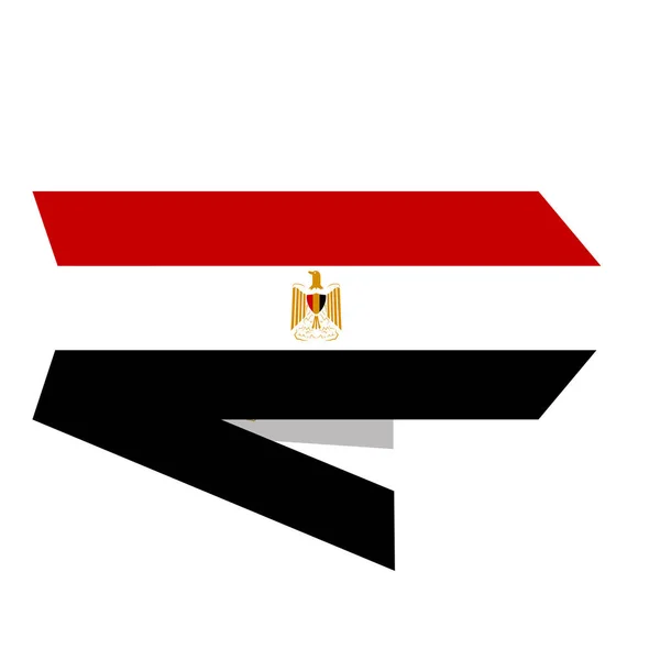 Flagge Ägyptens auf einem Etikett — Stockvektor