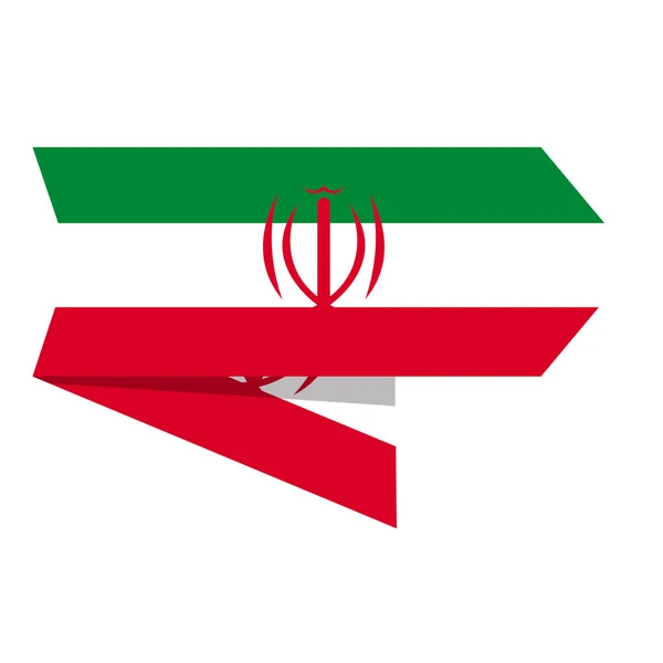 Bandera de Irán en una etiqueta — Archivo Imágenes Vectoriales
