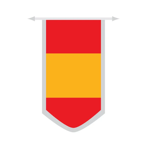 배너에 스페인의 국기 — 스톡 벡터