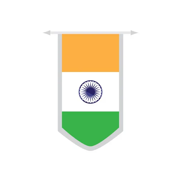 Drapeau de l'Inde sur une bannière — Image vectorielle