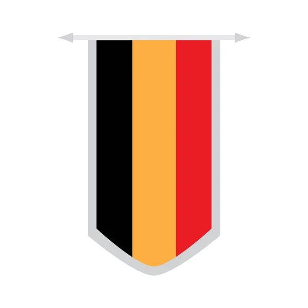 Bandeira da Bélgica em uma bandeira — Vetor de Stock